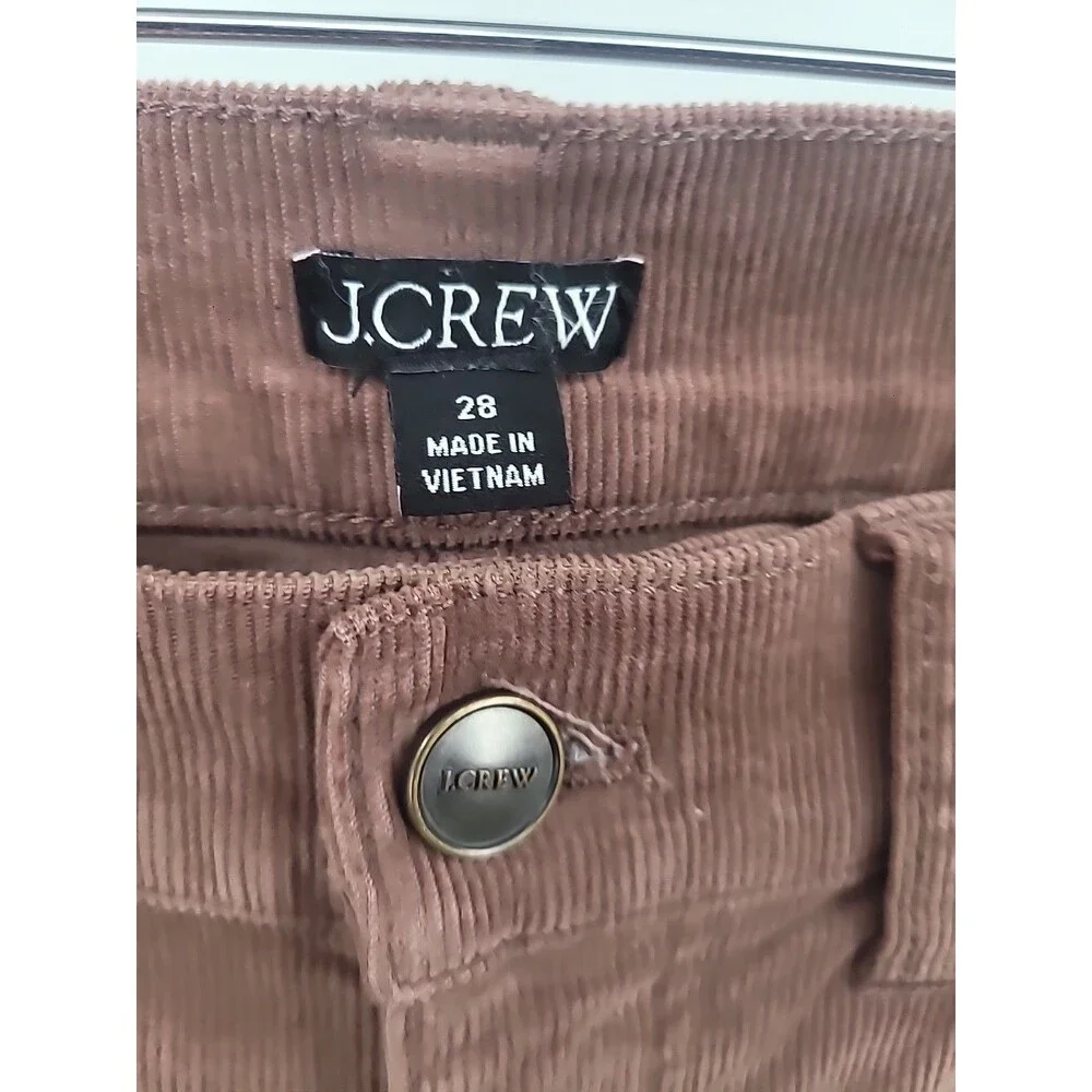 J. Crew Corduroy Wide Leg Crop Jeans Sz 28 Boho Preppy Bohemian Office Career